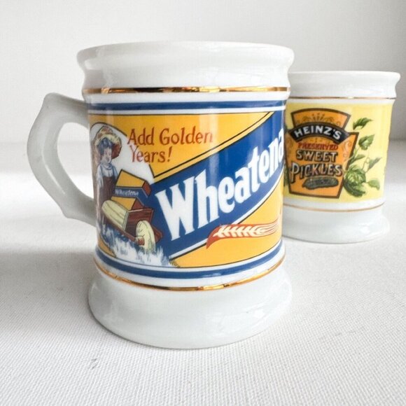 Vintage The Corner Store Mugs Set of 2 Wheatena and Heinz's Sweet Pickles - Picture 5 of 11